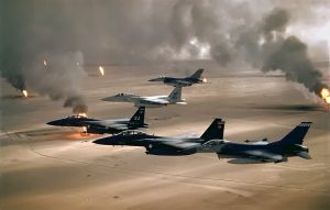 US bombers "liberate" Kuwait